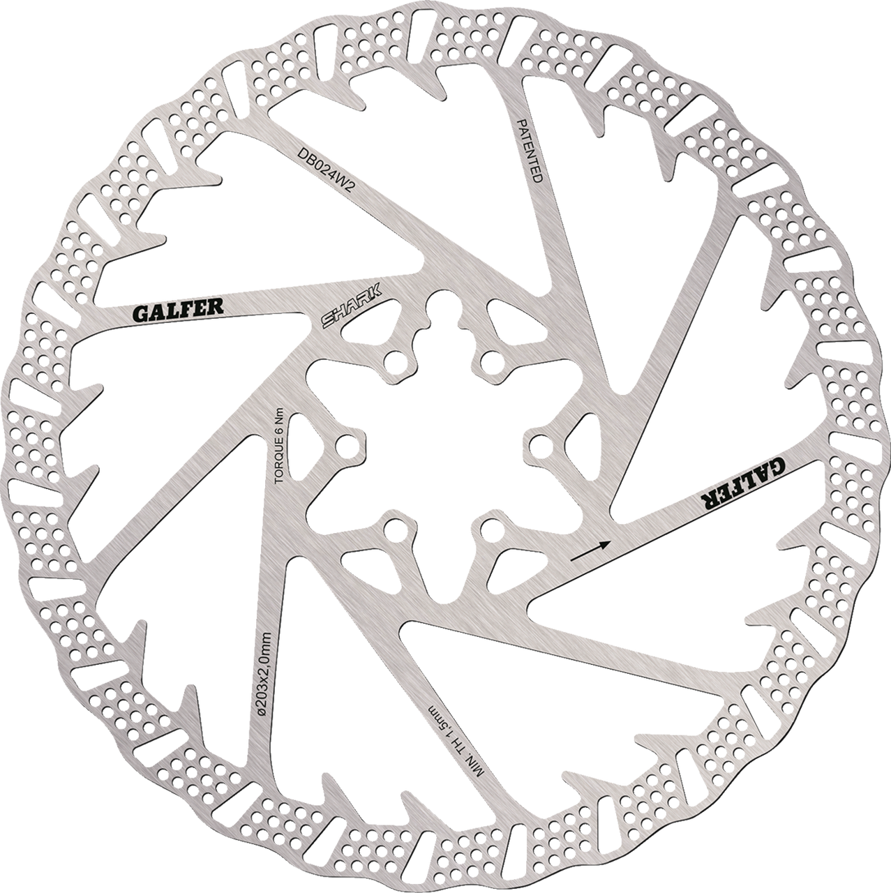 Galfer #DB024W - Shark Brake Rotor - 203 mm x 2 mm