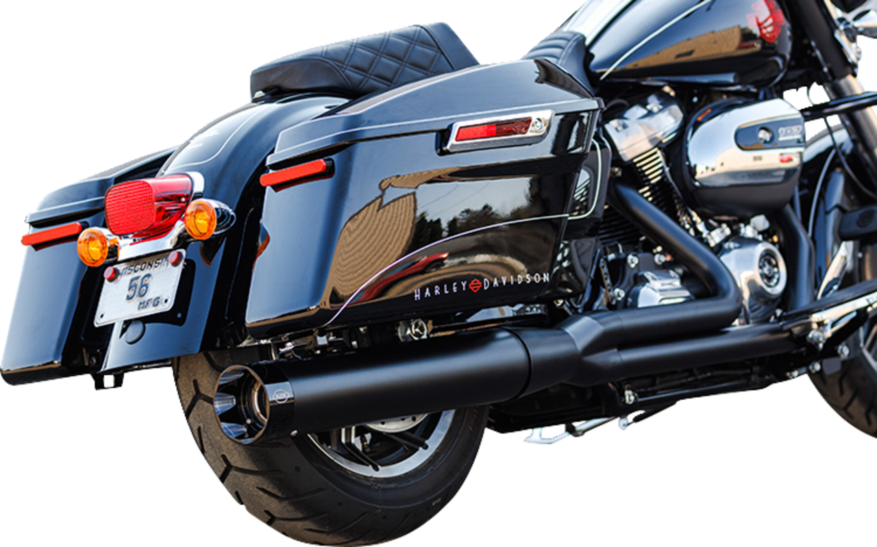 S&S Cycle #550-0759 - 2-into-1 Sidewinder Exhaust System - 50-State - Black - M8 Touring