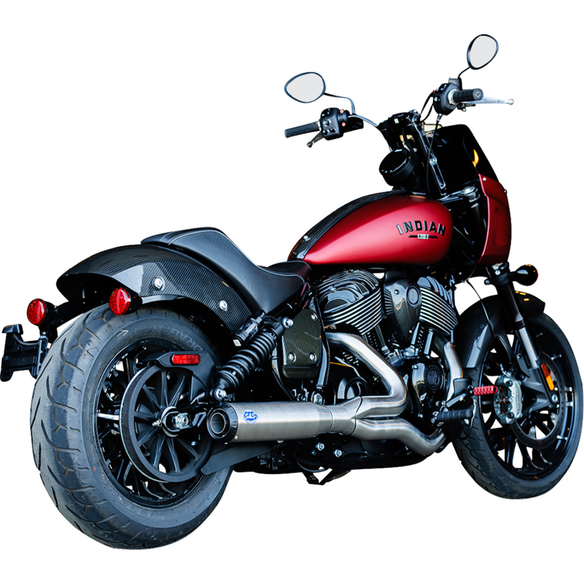 S&S Cycle #550-1115 - 2-into-1 Qualifier Exhaust System - Stainless - 49-State - Indian Chief