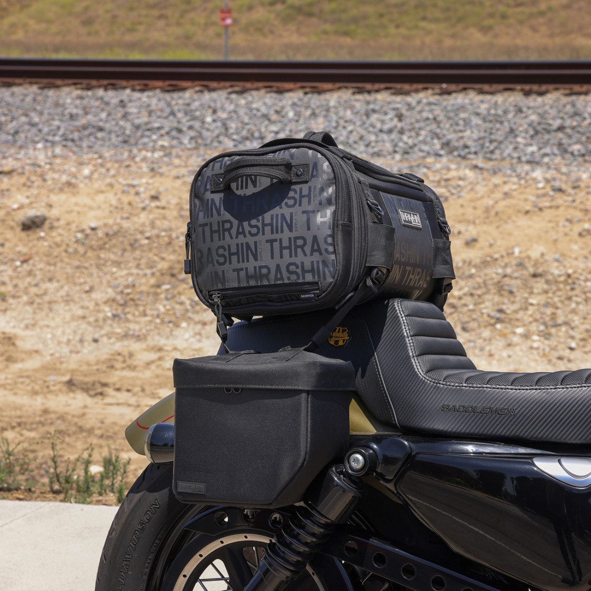Thrashin Supply CO. #TSB-0019 - Mini Essential Saddlebags - 8 Liter