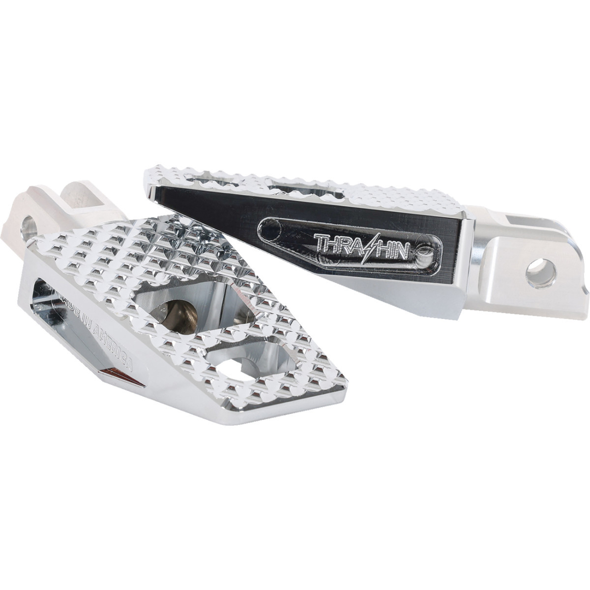 Thrashin Supply CO. #TSC-2020-3-SF - P-54 Foot Pegs - Front - Chrome