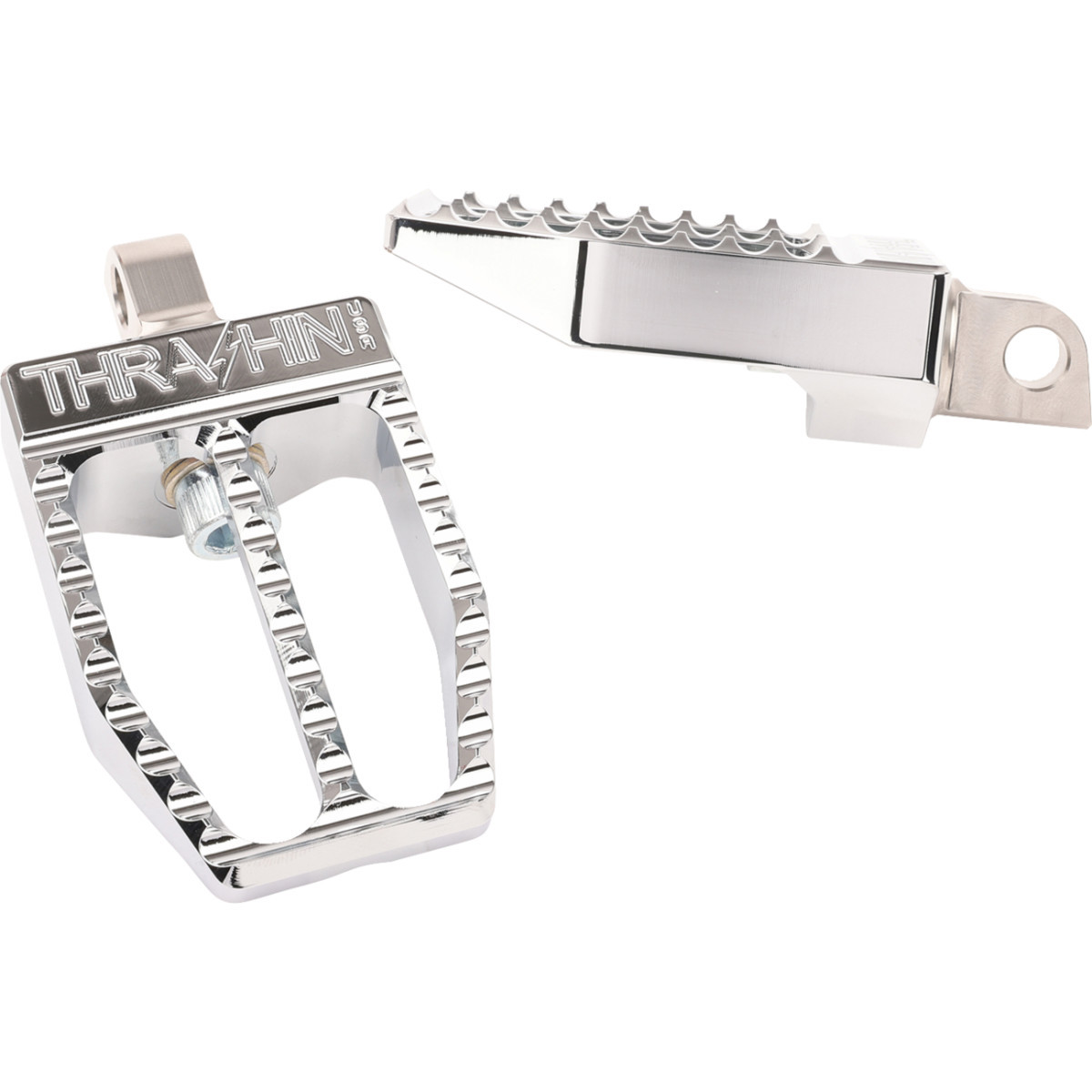 Thrashin Supply CO. #TSC-2019-3-D - Militant Foot Pegs - Front/Rear - Chrome
