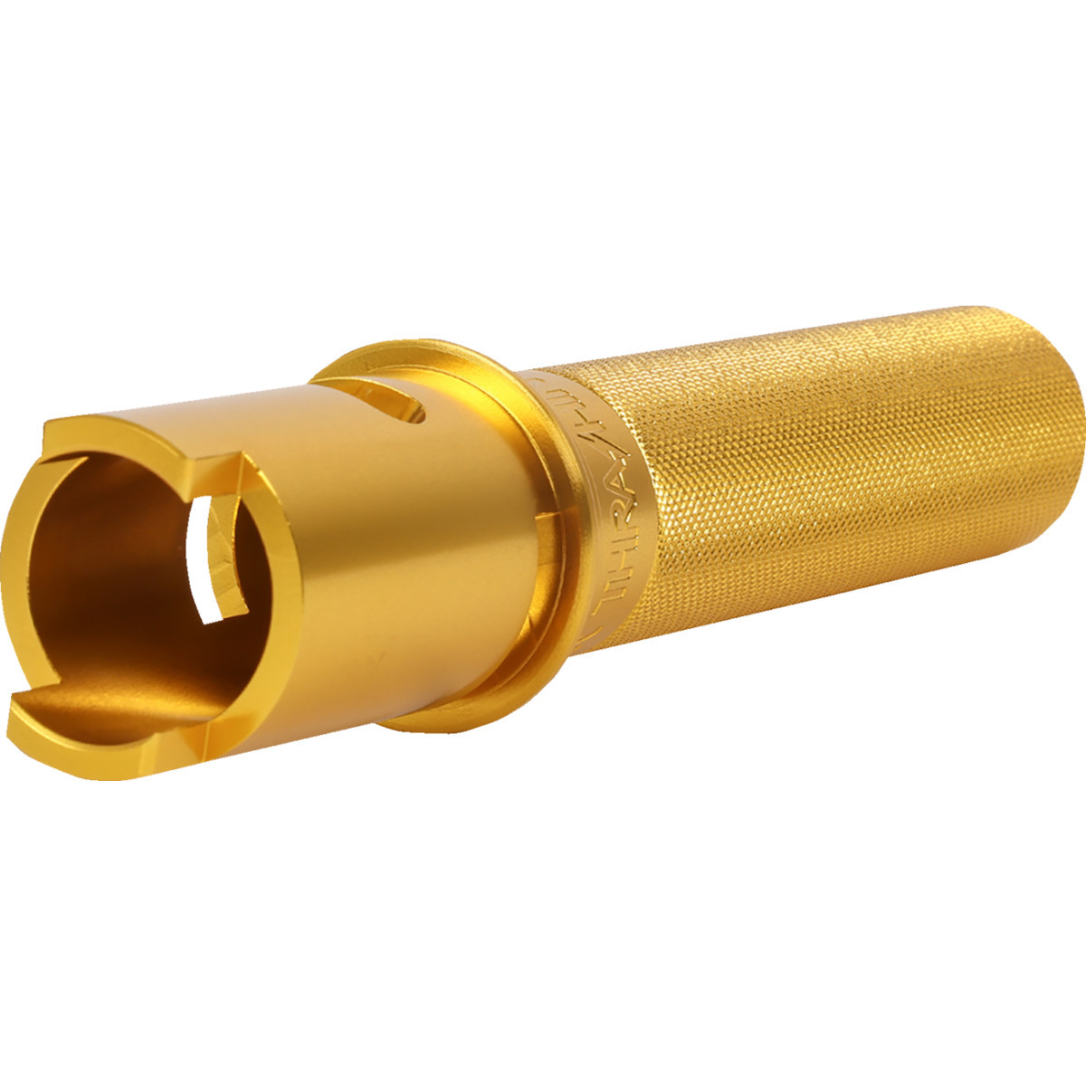 Thrashin Supply CO. #TSC-2806-5 - Throttle Tube - Knurled - 1" - Gen 2 TBW - Gold