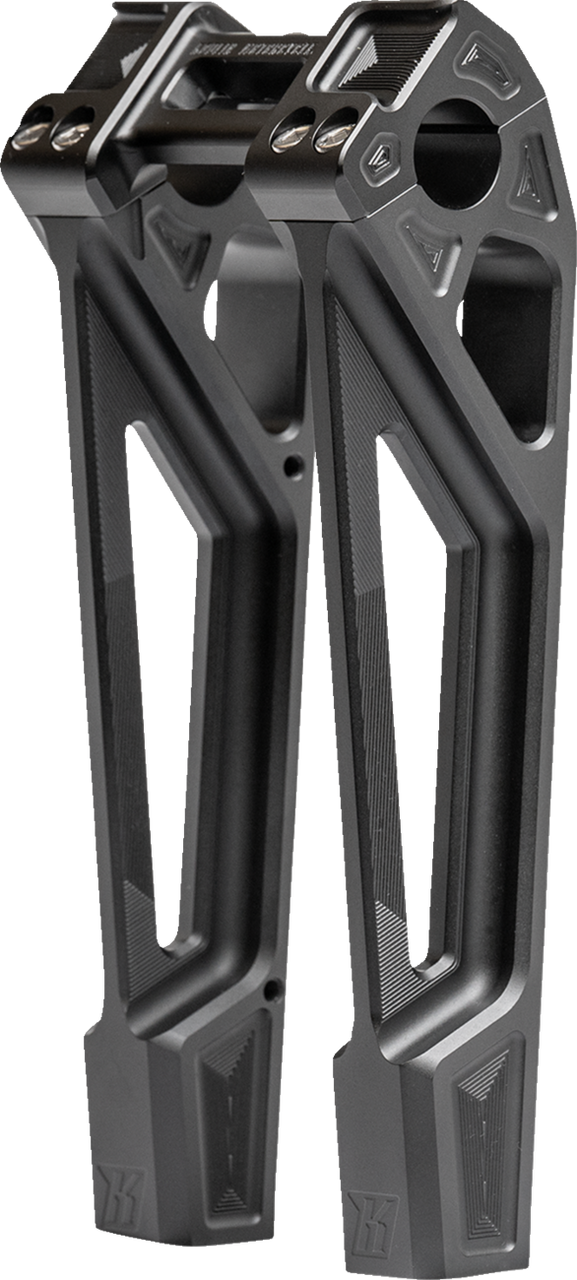 Kodlin USA #K55127  - Fastback Risers - Includes Clamp - 10" - Black