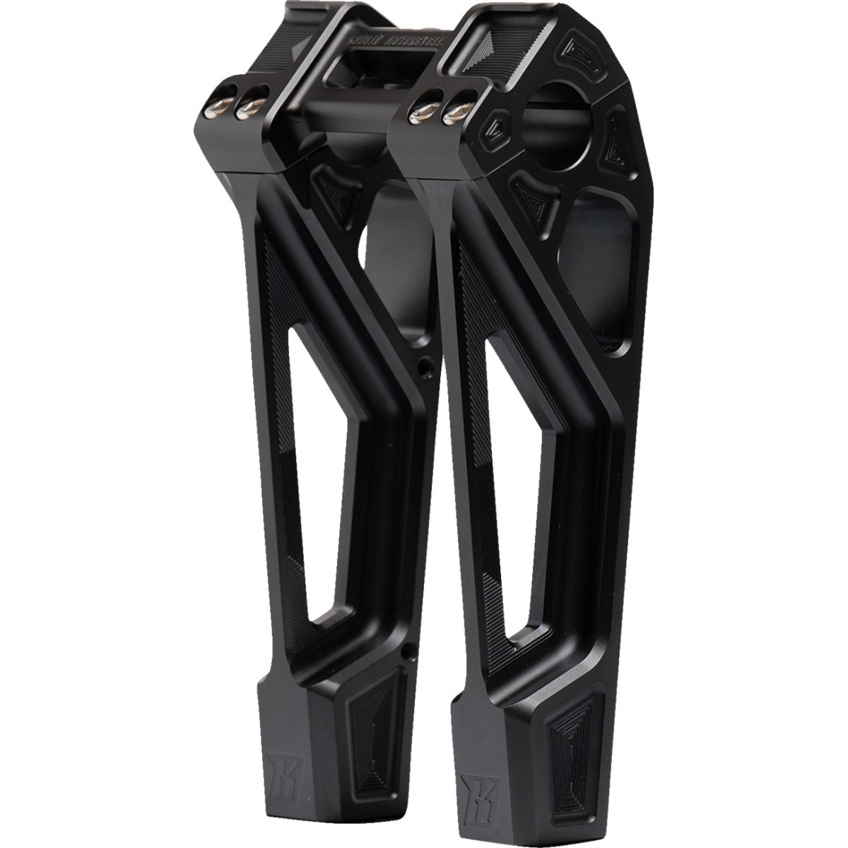 Kodlin USA #K55128 - Fastback Risers - Includes Clamp - 8" - Black