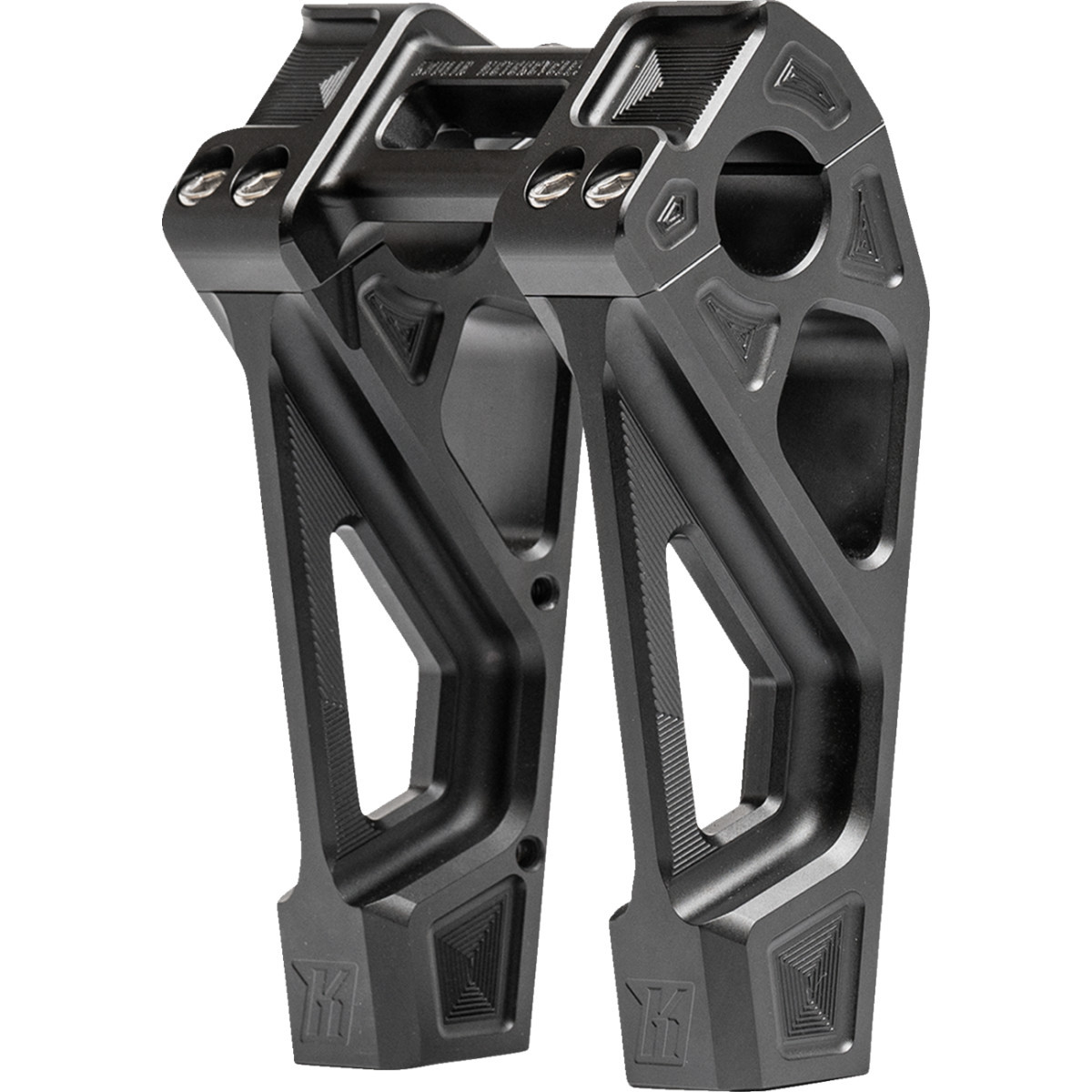 Kodlin USA #K55129 - Fastback Risers - Includes Clamp - 6" - Black