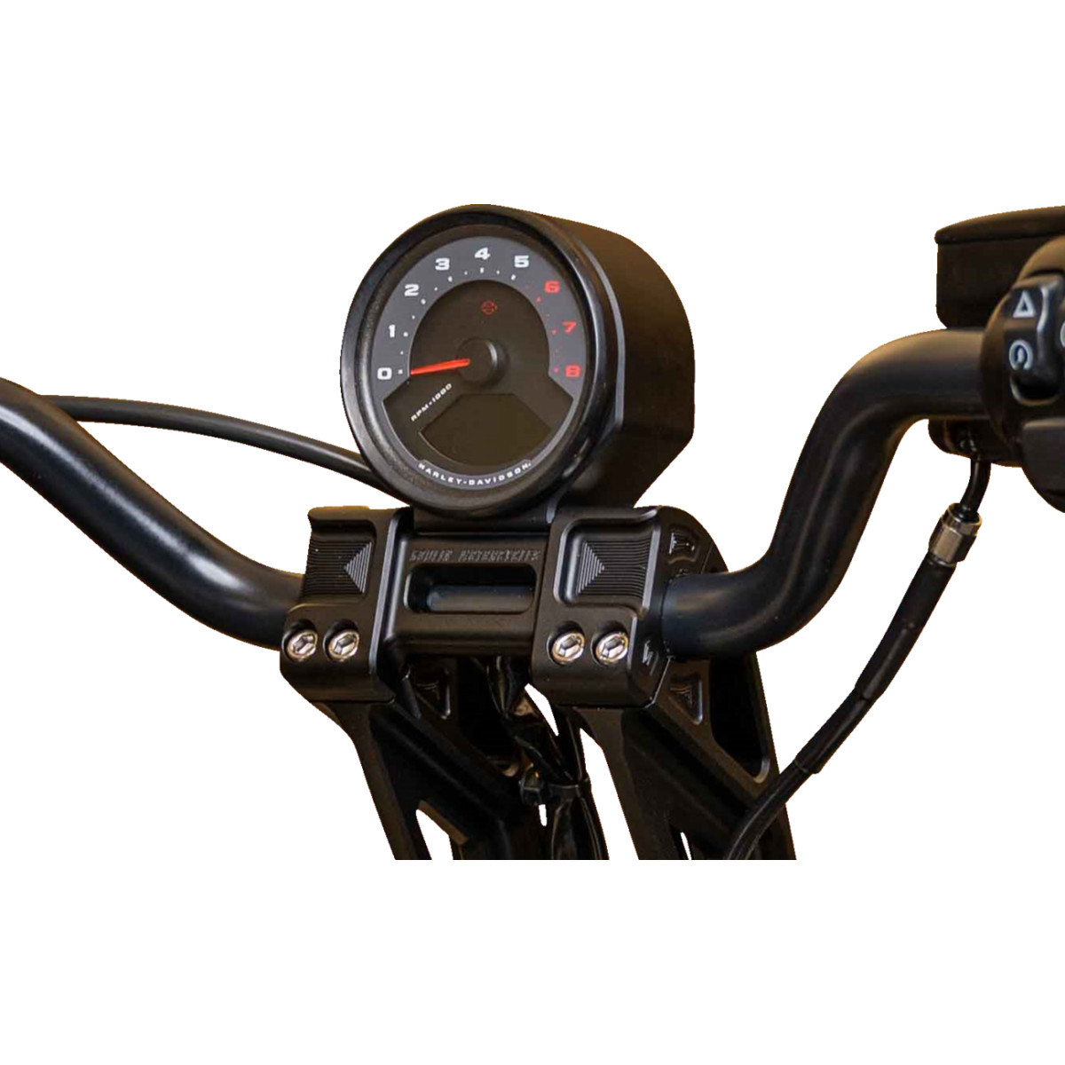 Kodlin USA #K61257 - Speedometer Gauge Bucket Mount - For Fastback Riser - Black - 3-3/8"