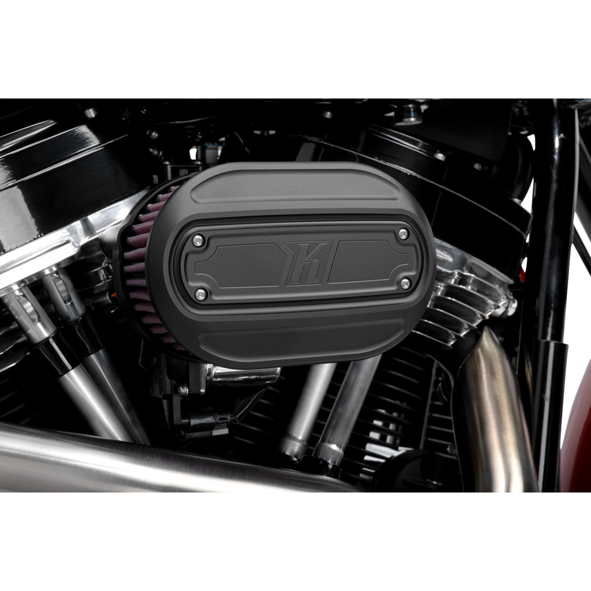 Kodlin USA #K29244 - Oval Air Cleaner Kit - Black - M8