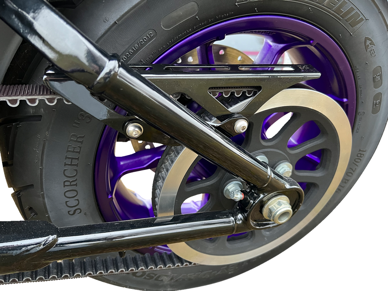 Kodlin USA #K47309  - Upper Belt Guard - Black - Softail
