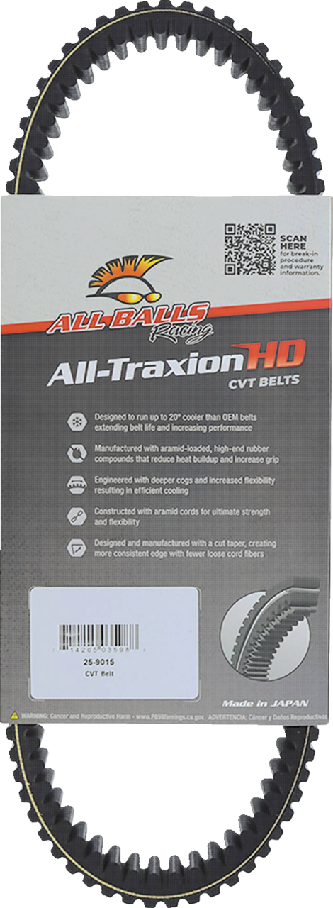 All Balls #25-9015 - All-Traxion HD CVT Belt - Can-Am