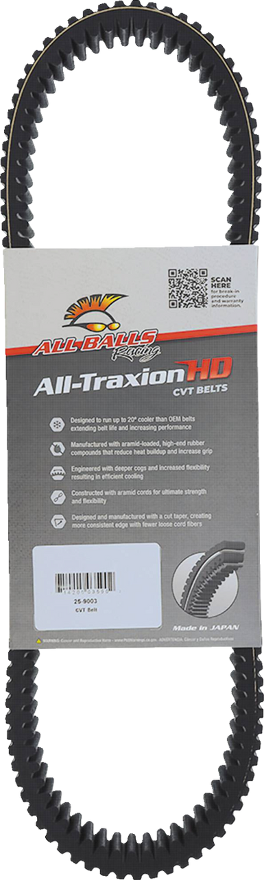 All Balls #25-9003 - All-Traxion HD CVT Belt - Teryx 1000