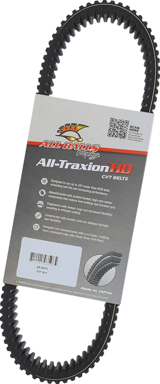 All Balls #25-9011 - All-Traxion HD CVT Belt - RZR