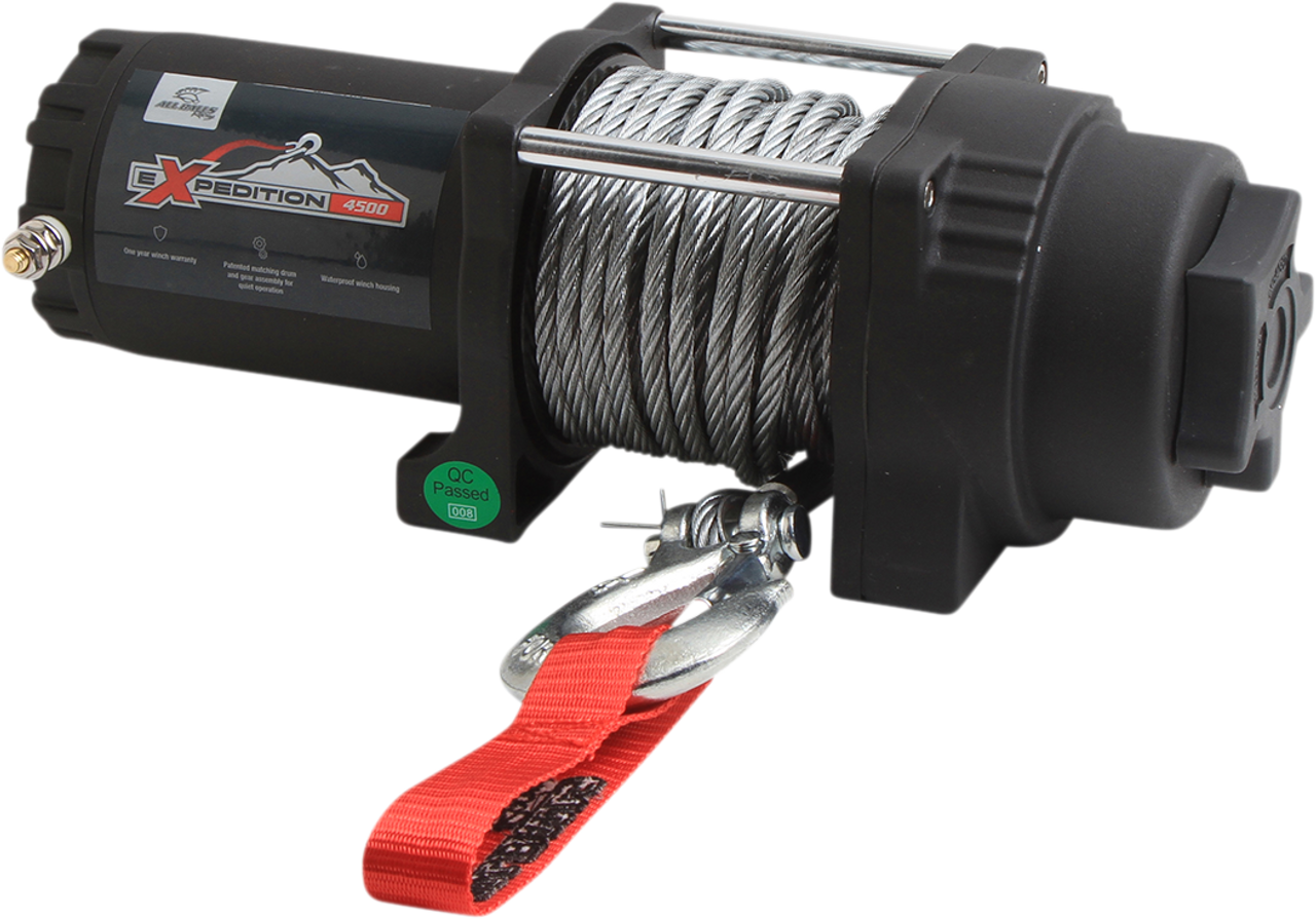 All Balls #431-01025 - Winch - 4500 LB - Wire - 4 Bolt