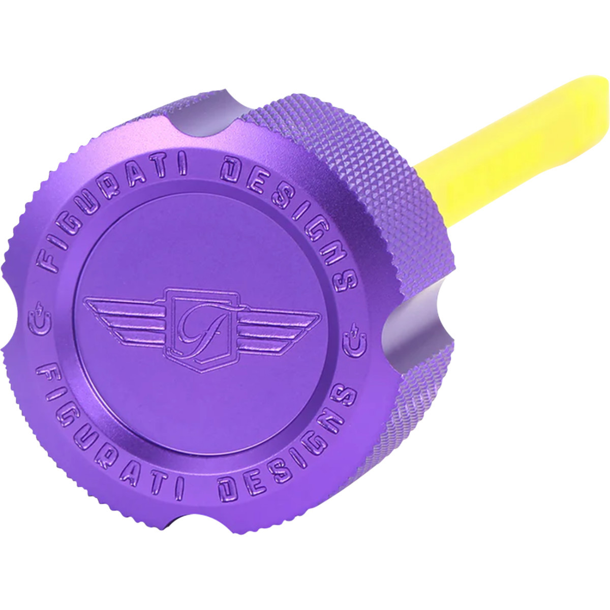 Figurati Designs #FDP01-M8KN-P - Performance Magnetic Oil Dipstick - Knurled - Purple - M8 Touring/Trike