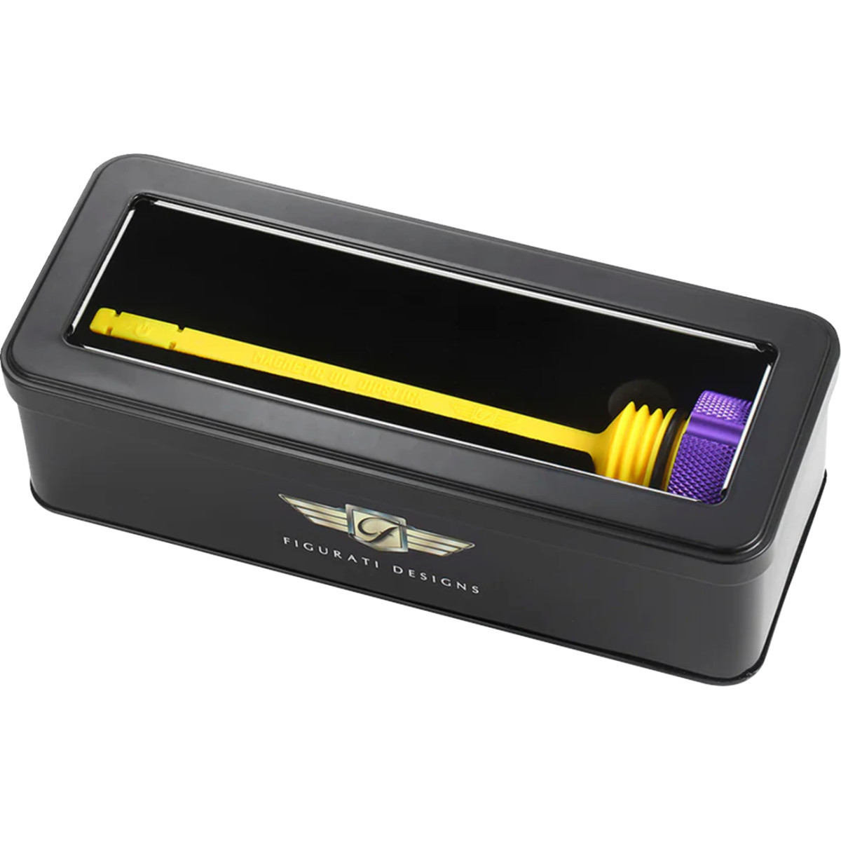 Figurati Designs #FDP01-M8KN-P - Performance Magnetic Oil Dipstick - Knurled - Purple - M8 Touring/Trike