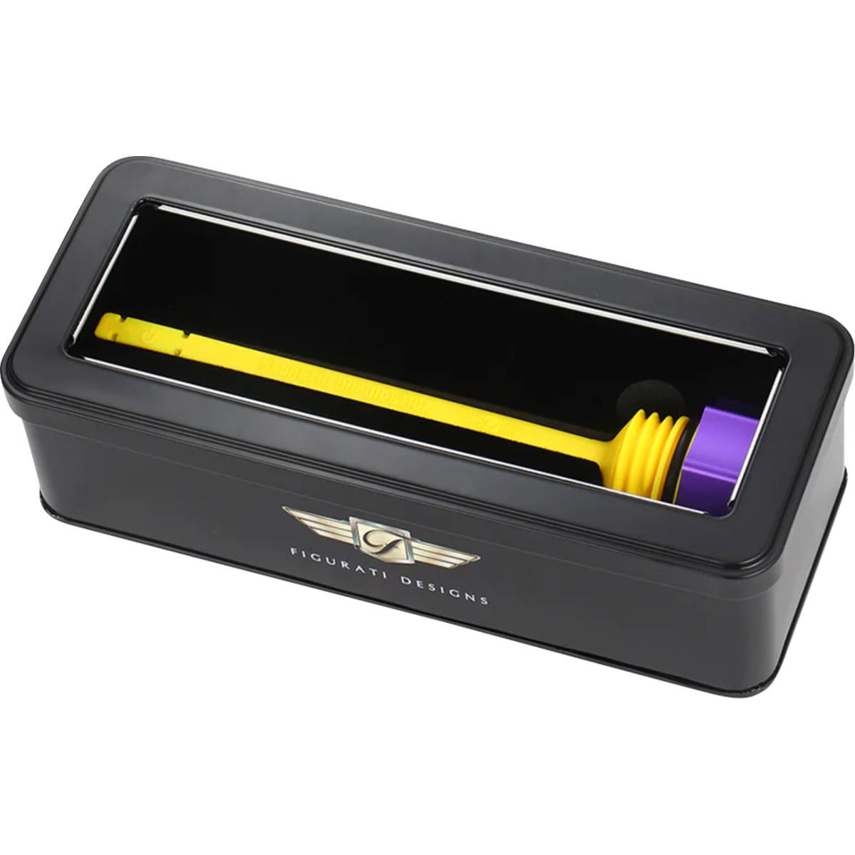 Figurati Designs #FDP01-M8SM-P - Performance Magnetic Oil Dipstick - Curved - Purple - M8 Touring/Trike