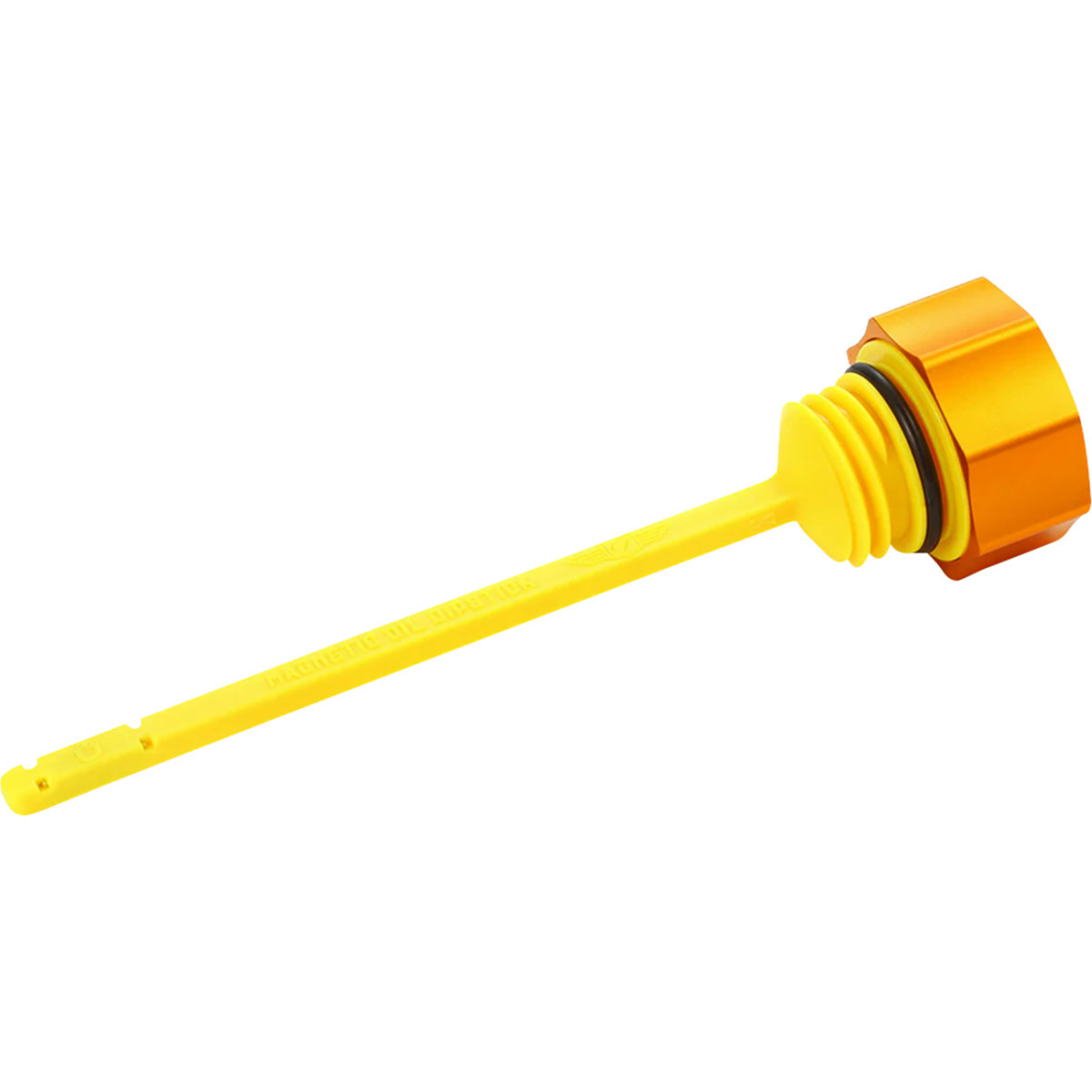 Figurati Designs #FDP01-M8SM-G - Performance Magnetic Oil Dipstick - Curved - Gold - M8 Touring/Trike