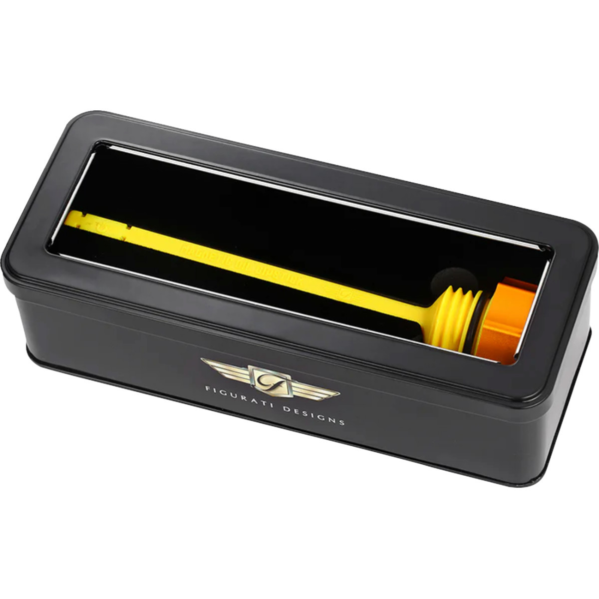 Figurati Designs #FDP01-M8SM-G - Performance Magnetic Oil Dipstick - Curved - Gold - M8 Touring/Trike