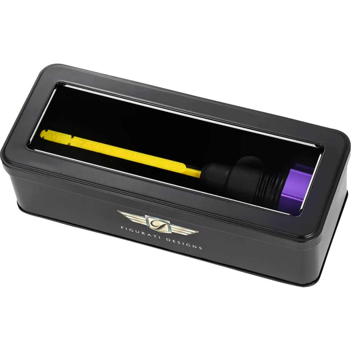 Figurati Designs #FDP01-TCSM-P - Performance Magnetic Oil Dipstick - Curved - Purple - '07-'16 Touring/Trike