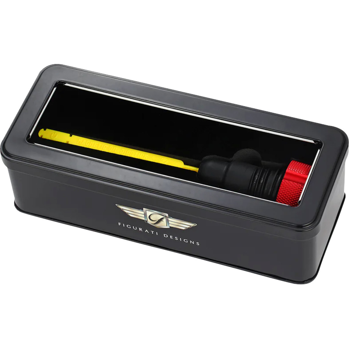 Figurati Designs #FDP01-TCKN-R - Performance Magnetic Oil Dipstick - Knurled - Red - '07-'16 Touring/Trike