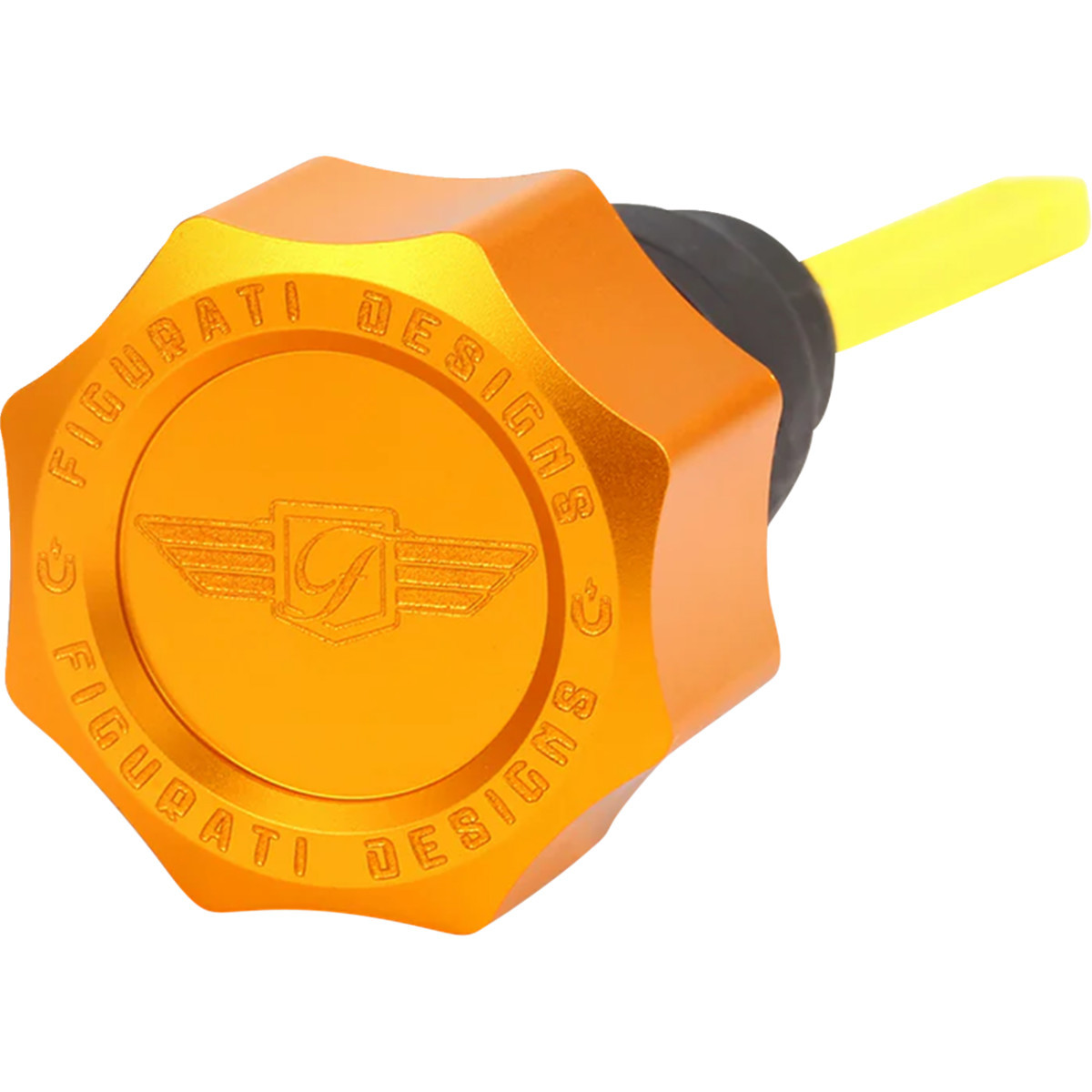 Figurati Designs #FDP01-TCSM-G - Performance Magnetic Oil Dipstick - Curved - Gold - '07-'16 Touring/Trike