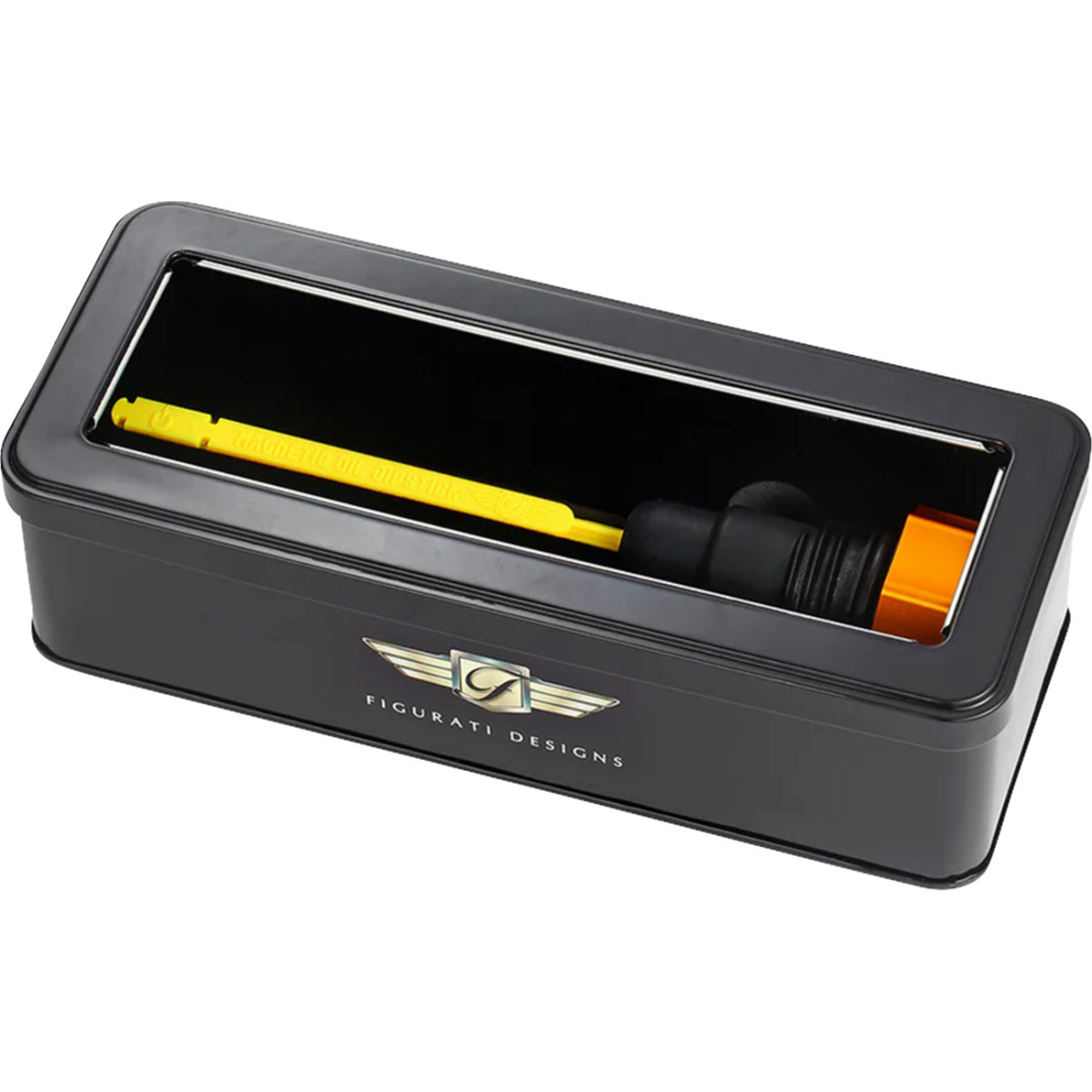 Figurati Designs #FDP01-TCSM-G - Performance Magnetic Oil Dipstick - Curved - Gold - '07-'16 Touring/Trike