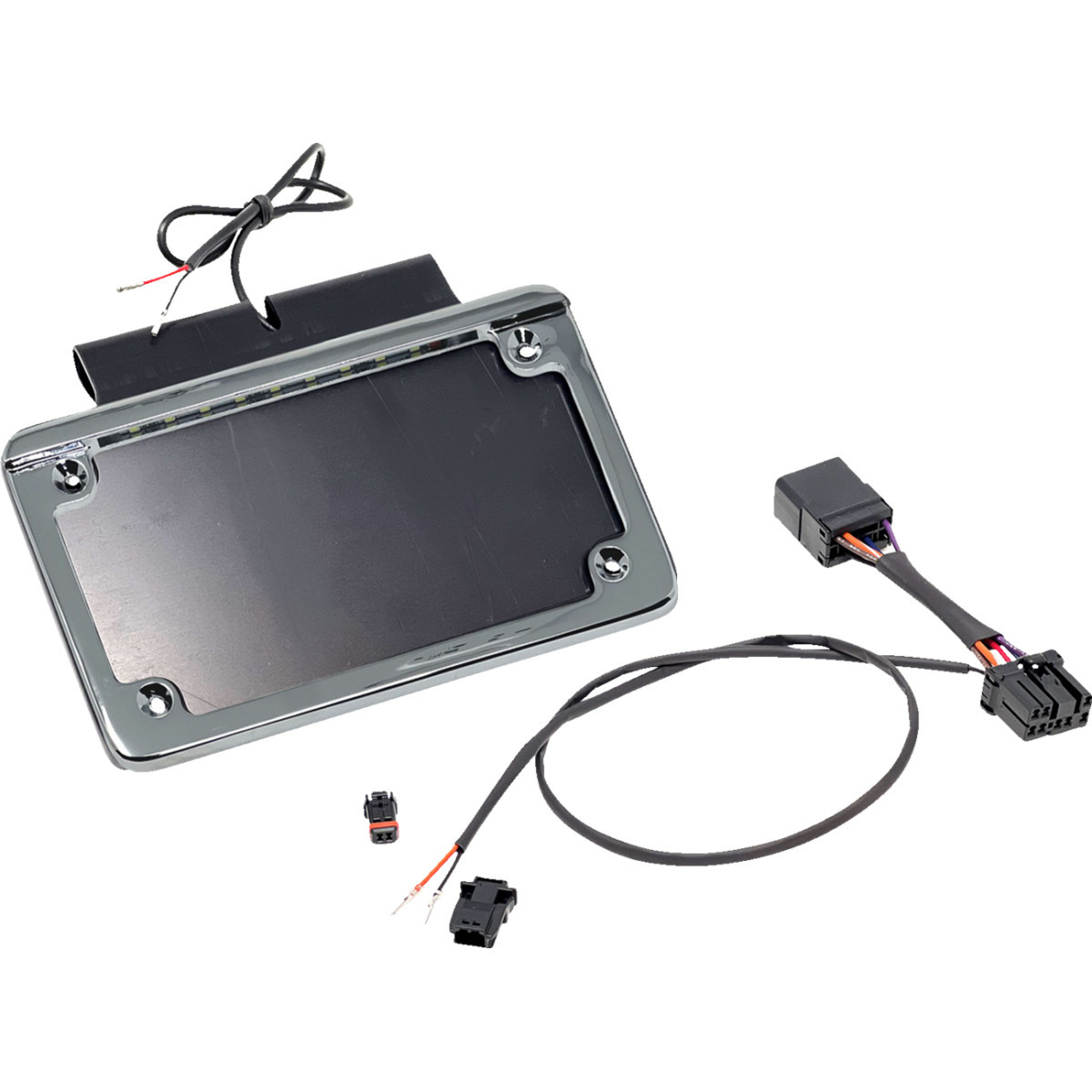 Namz #NIBTH-C01 - Saddlebag Tag Holder w/ Illuminated License Plate Frame - '97 FLHR