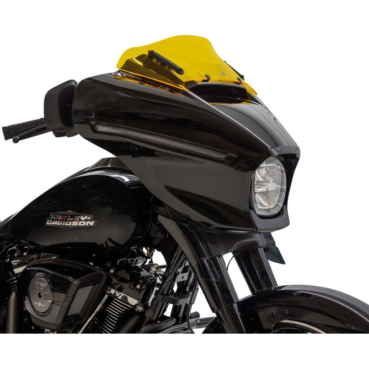 Klock Werks #KWW-01-0743 - Kolor Flare™ Windshield - 6-1/2" - Yellow - FLHX