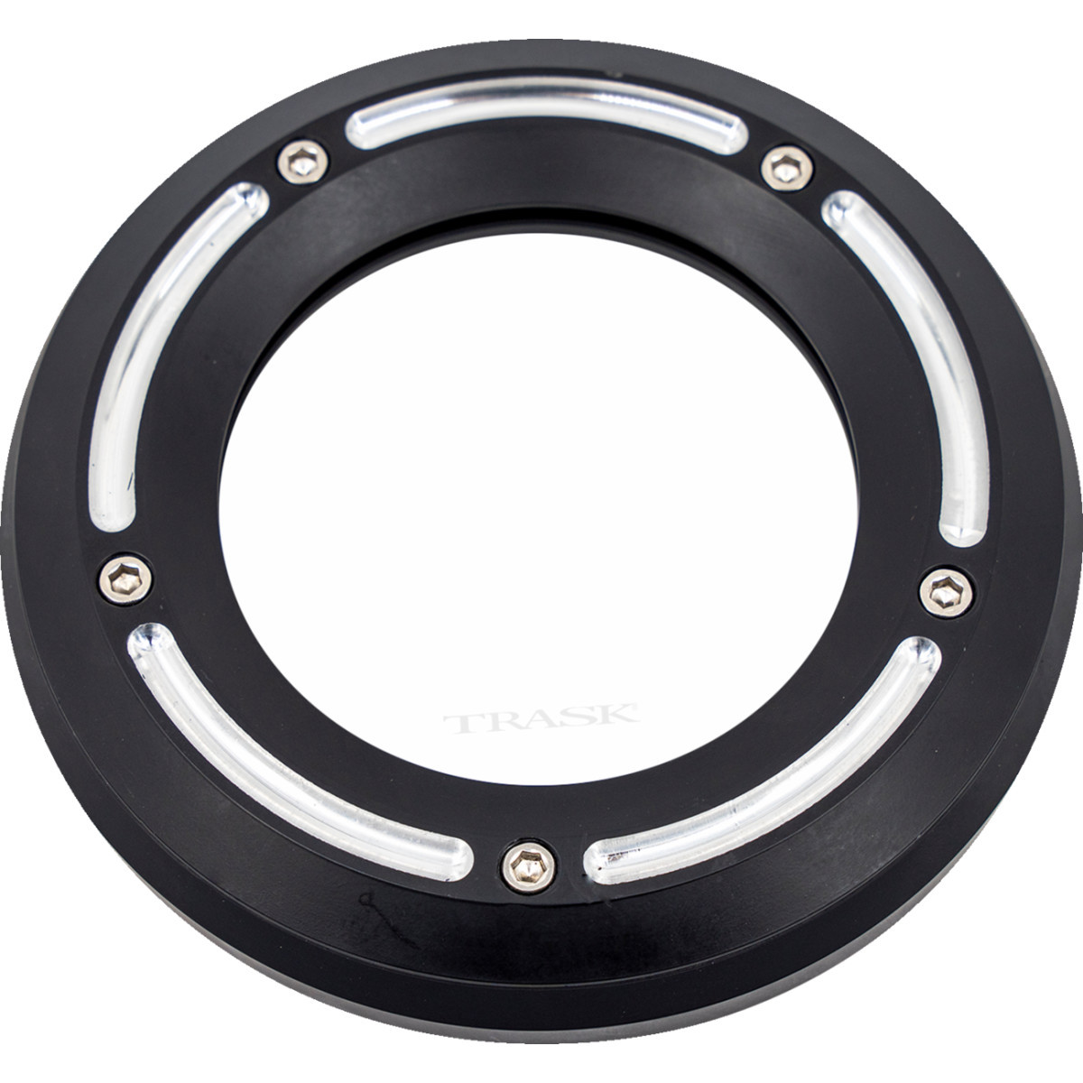 Trask #TM-0042RC - Assault Derby Cover with Window - Reverse Cut - Softail