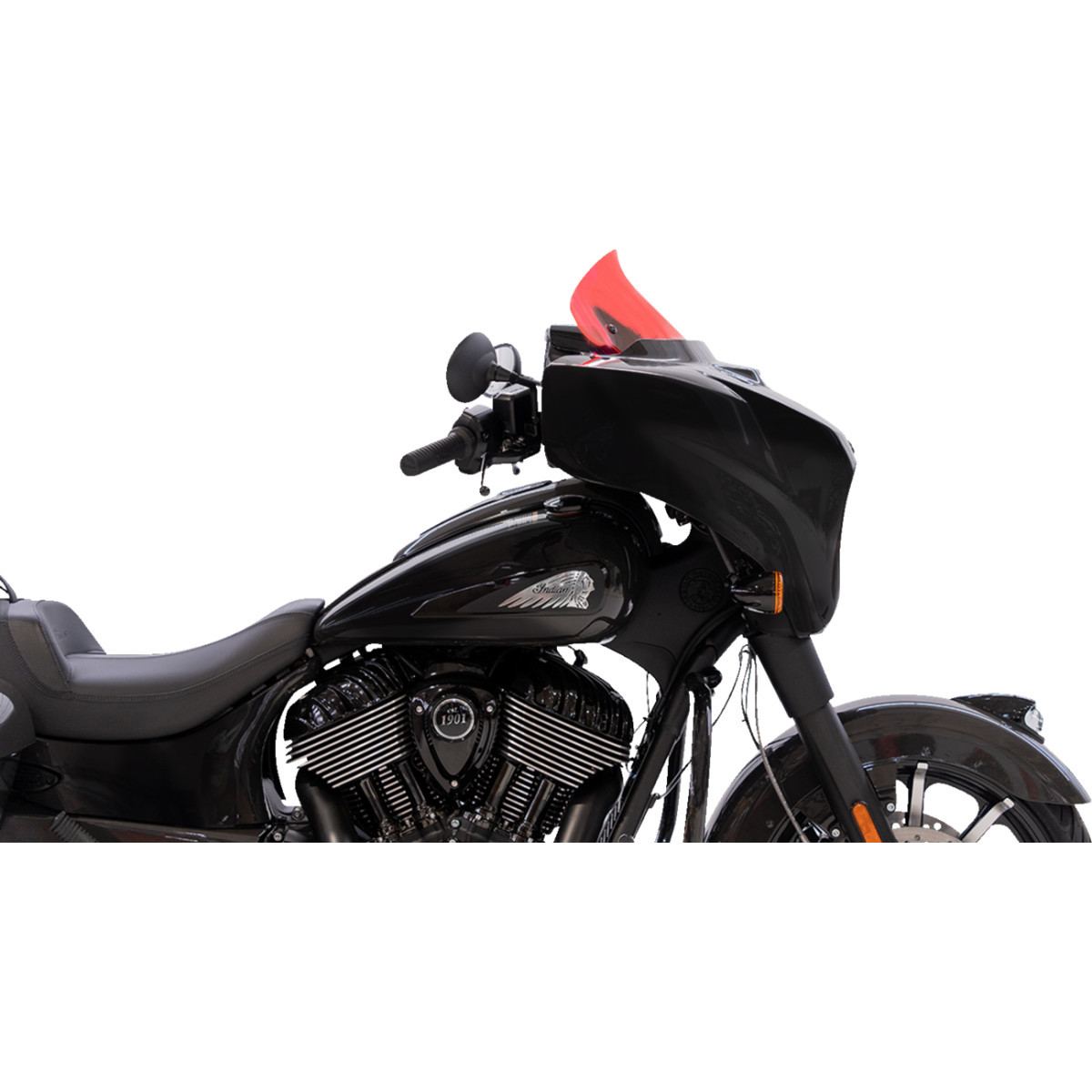 Klock Werks #KWW-04-0631 - Ice Flare® Windshield - 10" - Pink Ice - '14-'26 Indian