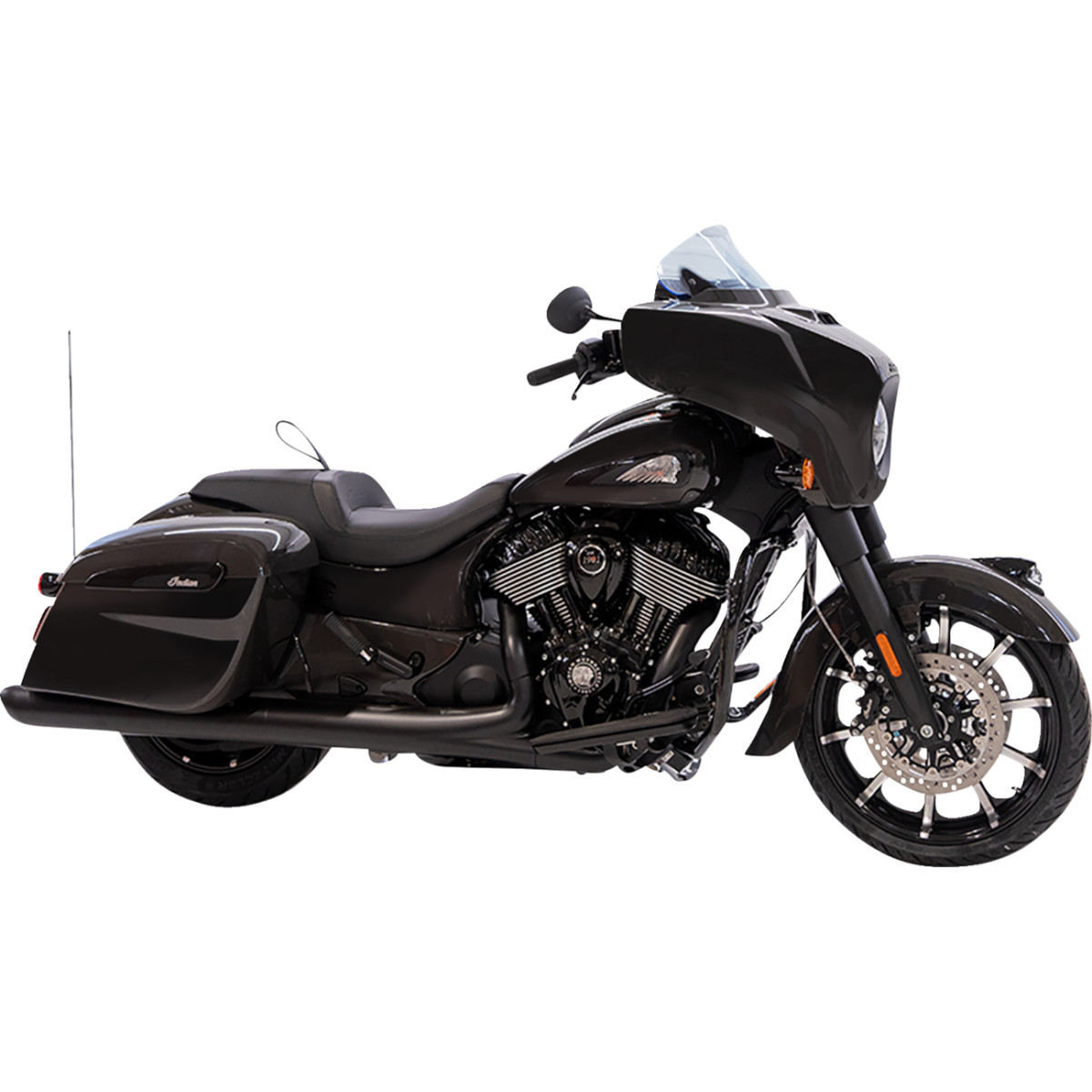Klock Werks #KWW-04-0635 - Ice Flare® Windshield - 10" - Blue Ice - '14-'26 Indian