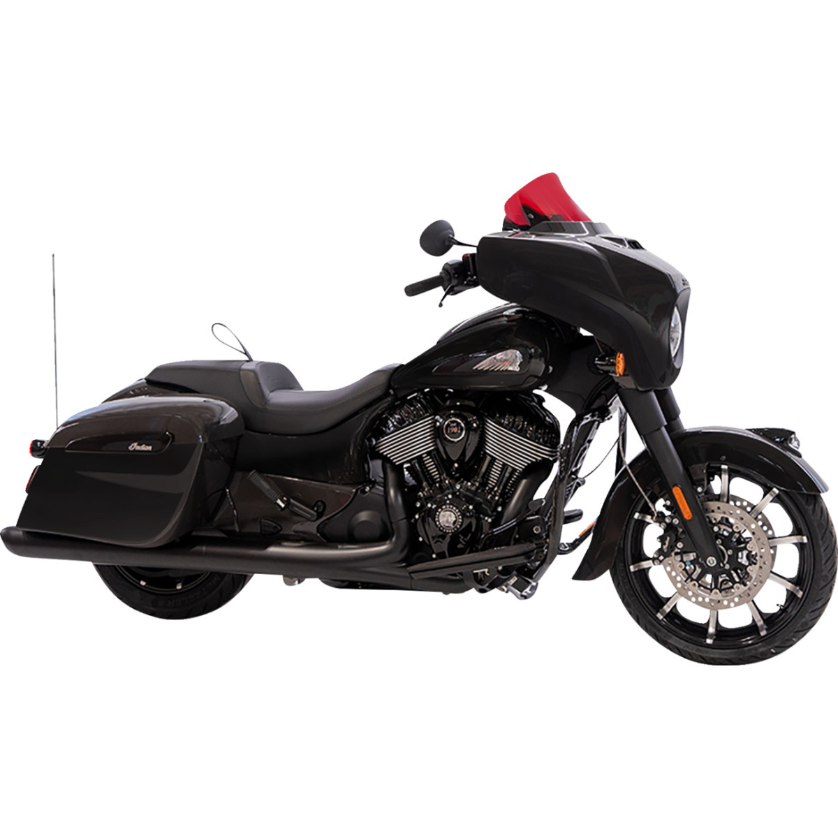 Klock Werks #KWW-04-0636 - Kolor Flare® Windshield - 10" - Red - '14-'26 Indian