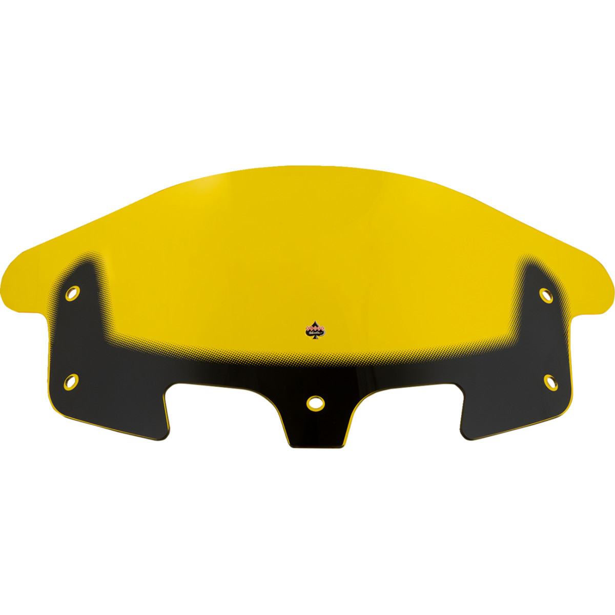 Klock Werks #KWW-04-0638 - Kolor Flare® Windshield - 10" - Yellow - '14-'26 Indian