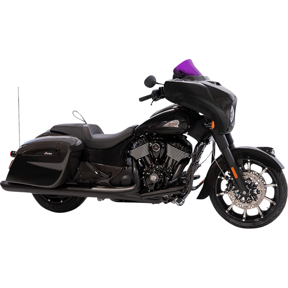 Klock Werks #KWW-04-0641 - Kolor Flare® Windshield - 10" - Purple - '14-'26 Indian