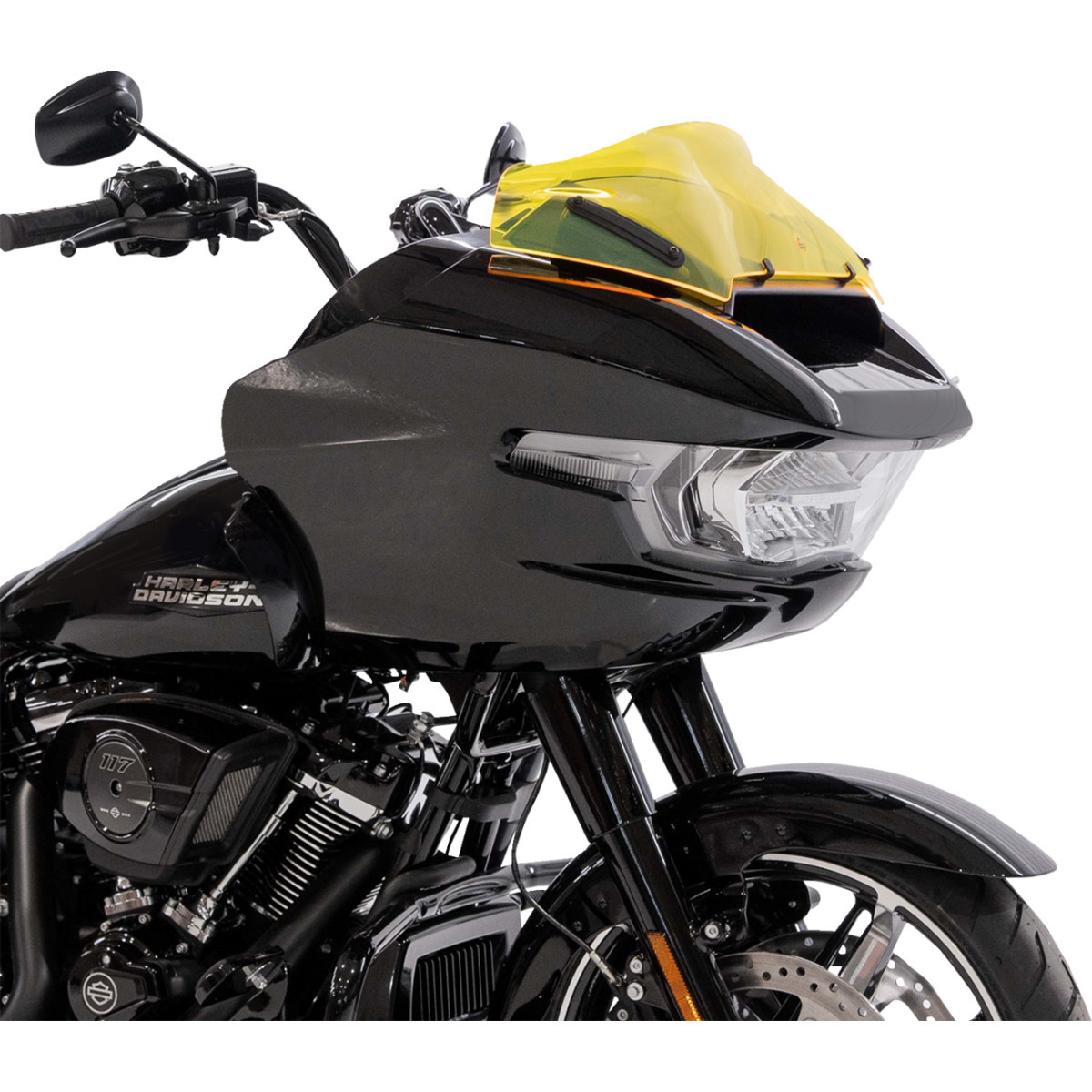 Klock Werks #KWW-01-0752 - Ice Flare® Windshield - 8" - Yellow Ice - '23-'25 FLTRX