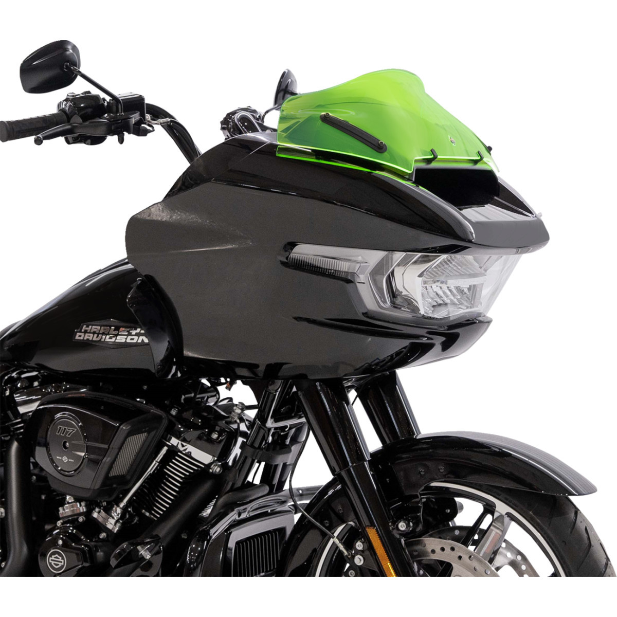 Klock Werks #KWW-01-0753 - Ice Flare® Windshield - 8" - Green Ice - '23-'25 FLTRX
