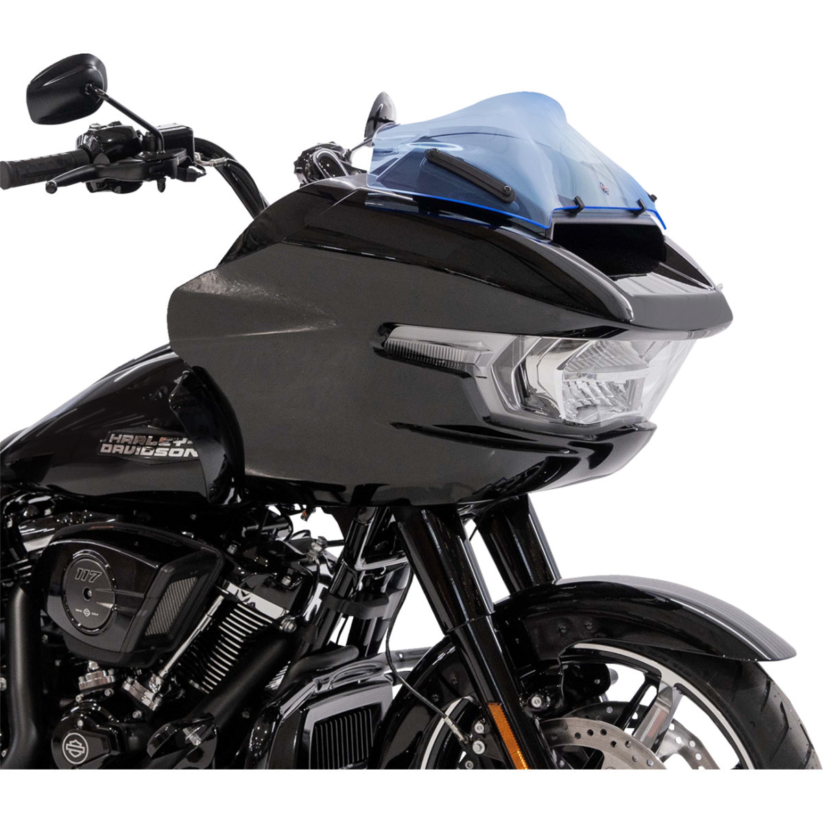 Klock Werks #KWW-01-0754 - Ice Flare® Windshield - 8" - Blue Ice - '23-'25 FLTRX