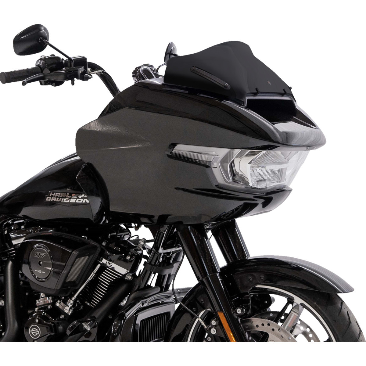 Klock Werks #KWW-01-0708-B - Sport Flare® Windshield - 8" - Black - FLTR