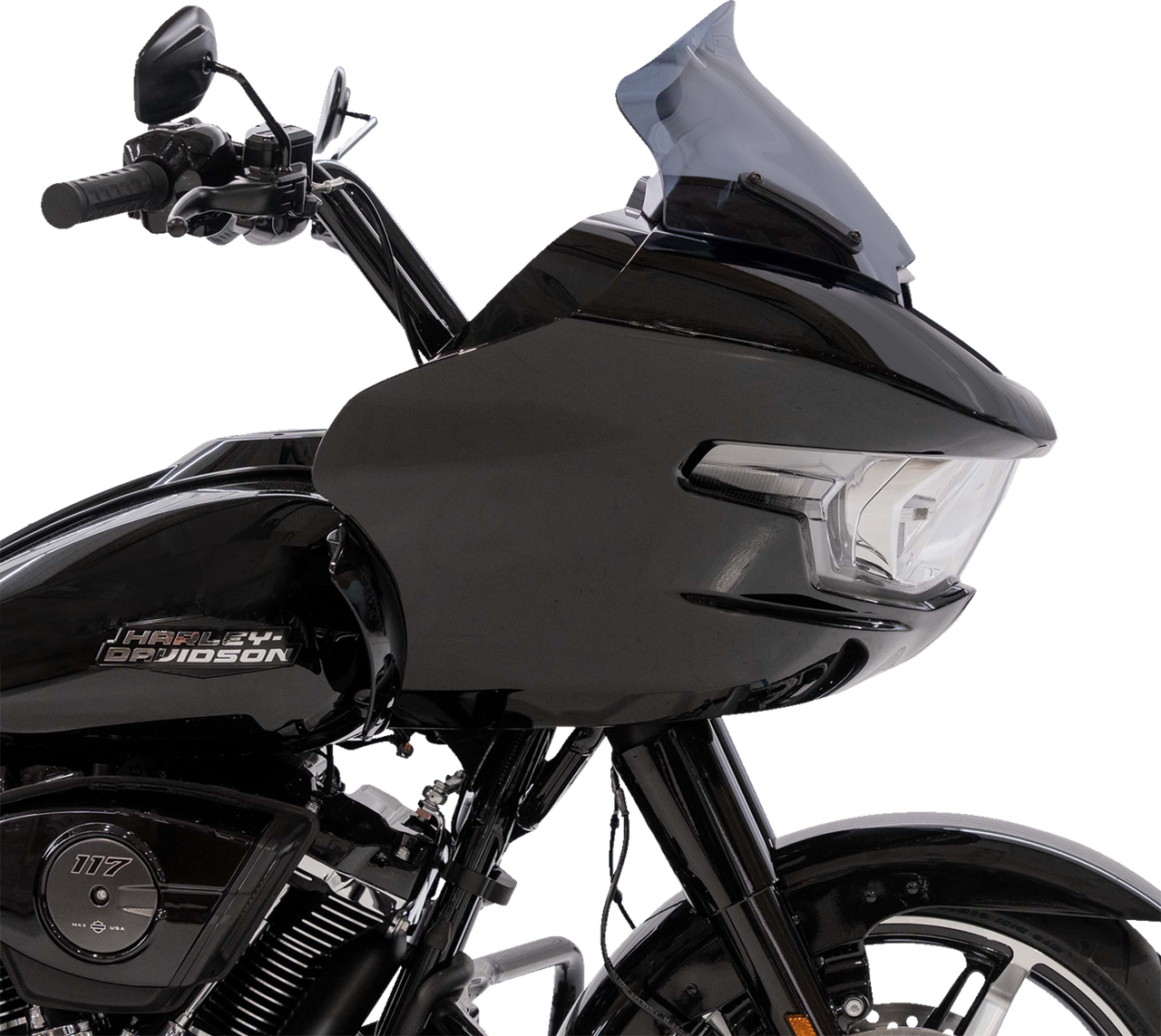 Klock Werks #KWW-01-0735-DS - Sport Flare Windshield - 11" - Dark Smoke - FLTRX