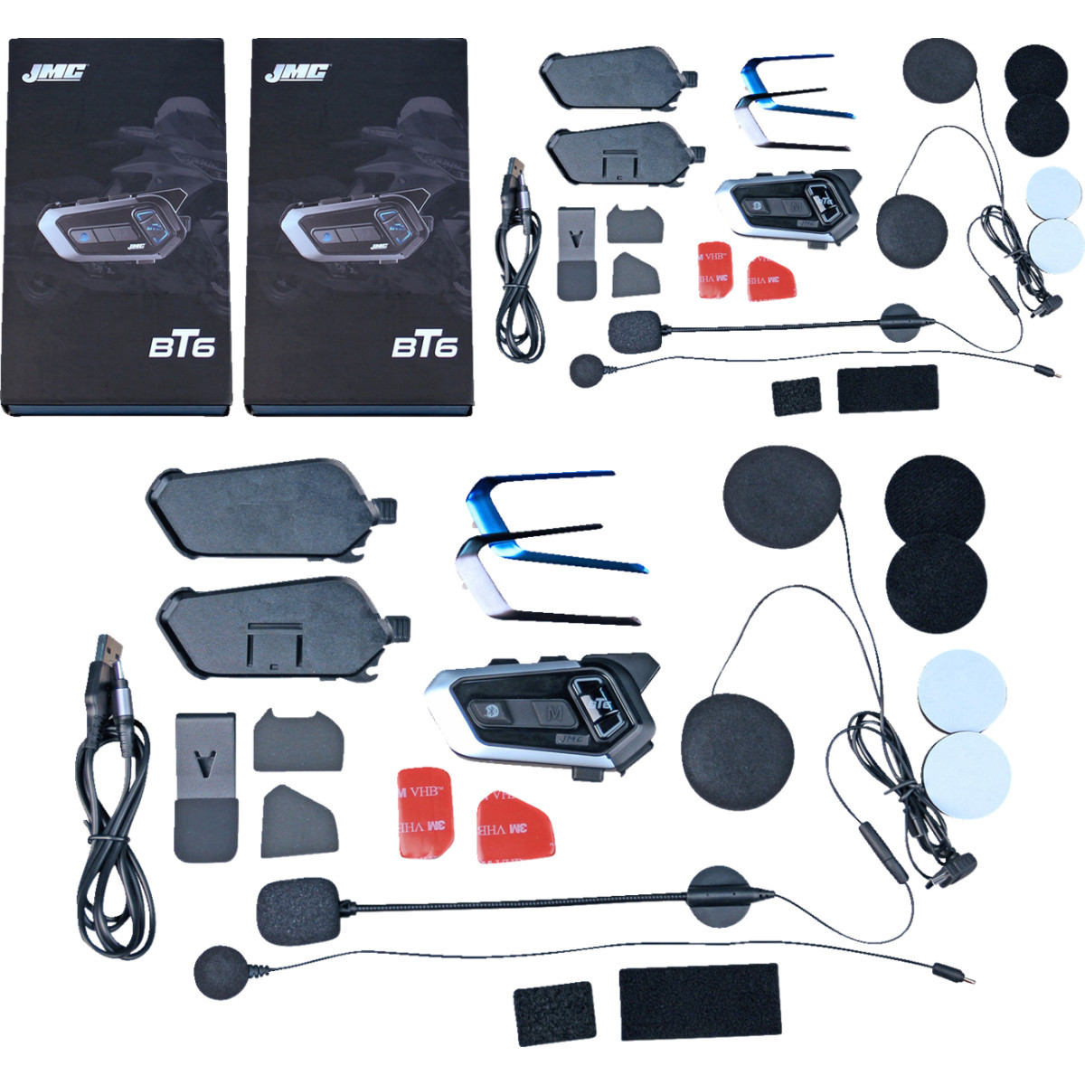 J & M #HS-BT6-UNV-D - Headset - Bluetooth™ - Universal - Dual Pack