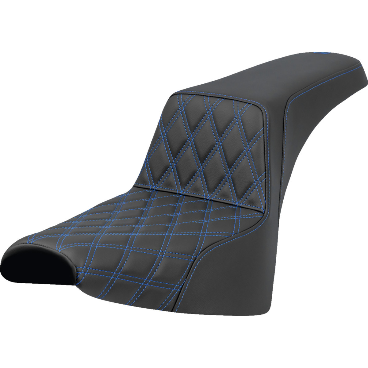 Saddlemen #818-30-17201 - Step-Up Seat - Front Lattice Stitch - Blue Stitch - FXST/FXBB '18-'25