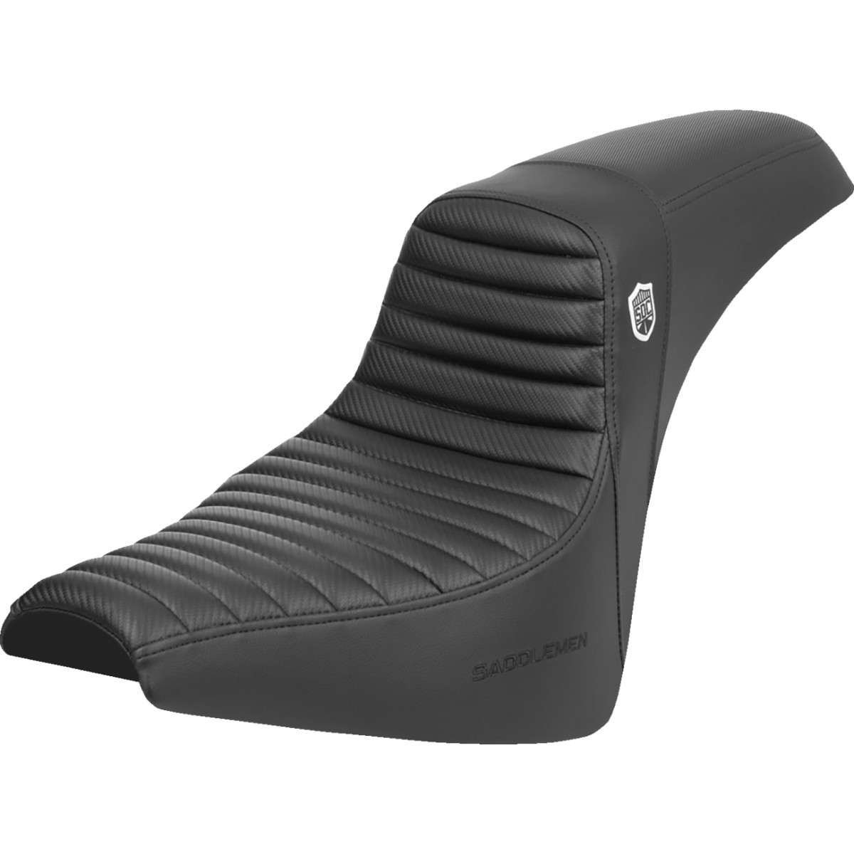 Saddlemen #SC81830T - Pro Series SDC Performance Seat - w/o Backrest - Tuck-n-Roll/Carbon Fiber - Gripper - FX '18-'24