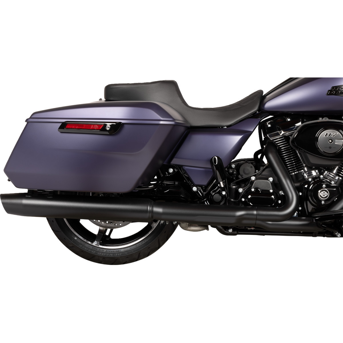 Drag Specialties Seats - Predator 2-Up Seat - Vinyl - Double Diamond Black Stitch - w/o Backrest - FLTR/FLHX '23-'24