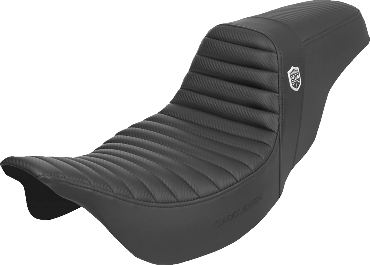 Saddlemen Pro Series SDC Performance Seat - w/o Backrest - Tuck-n-Roll/Carbon Fiber - Gripper - FL '08-'23