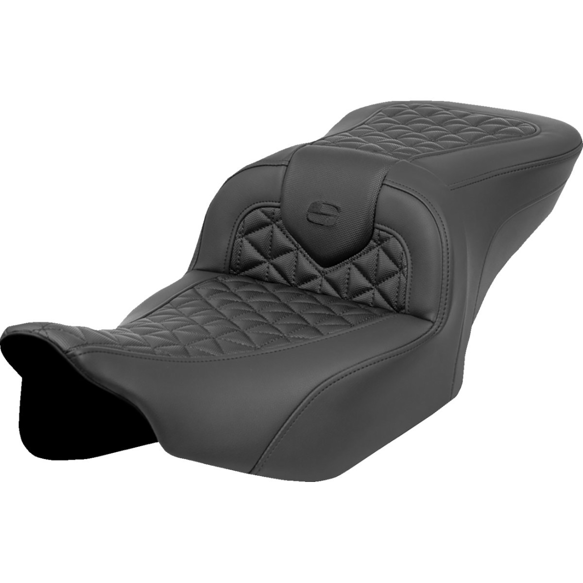 Saddlemen #823-07-21000 - RoadSofa™ Tri Gripper Seat - Standard Reach - No Backrest - FLH/FLT '23-'24