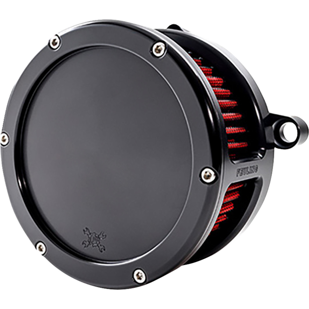 Feuling Parts #5473 - BA Air Cleaner Kit - Black with Red Filter - M8