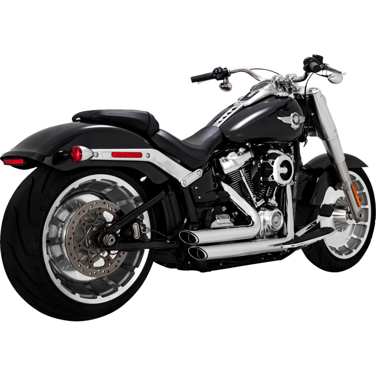 Vance & Hines #17335-22 - Shortshots Staggered Exhaust System - Chrome