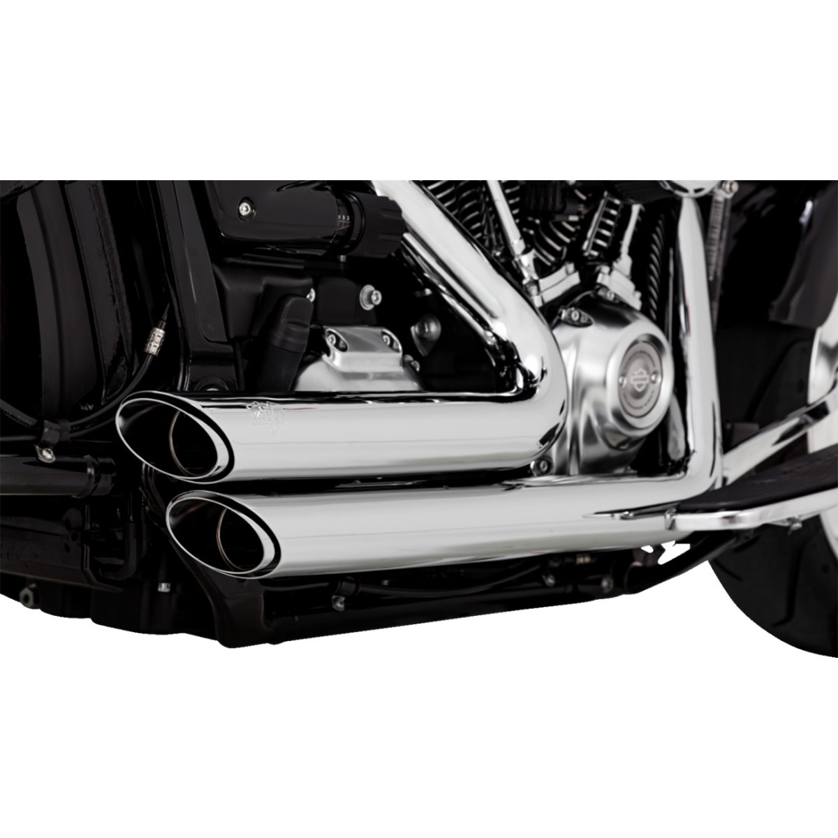 Vance & Hines #17335-22 - Shortshots Staggered Exhaust System - Chrome