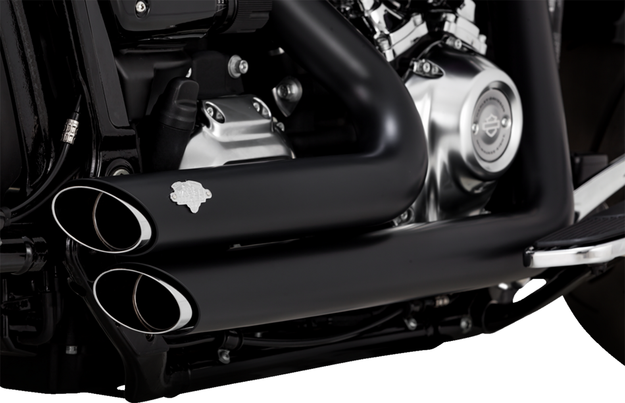 Vance & Hines #47335-22 - Shortshots Staggered Exhaust System - Black
