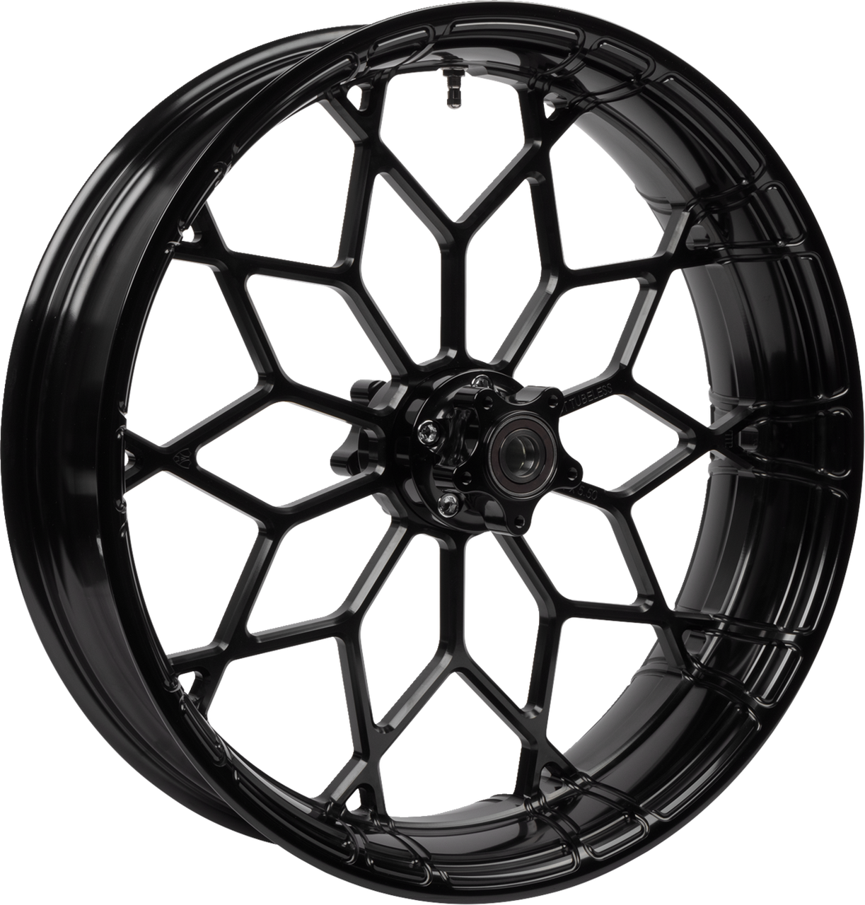 Arlen Ness #91.651 Wheel - Fat Factory - Forged - Front - Black - 21x5.5